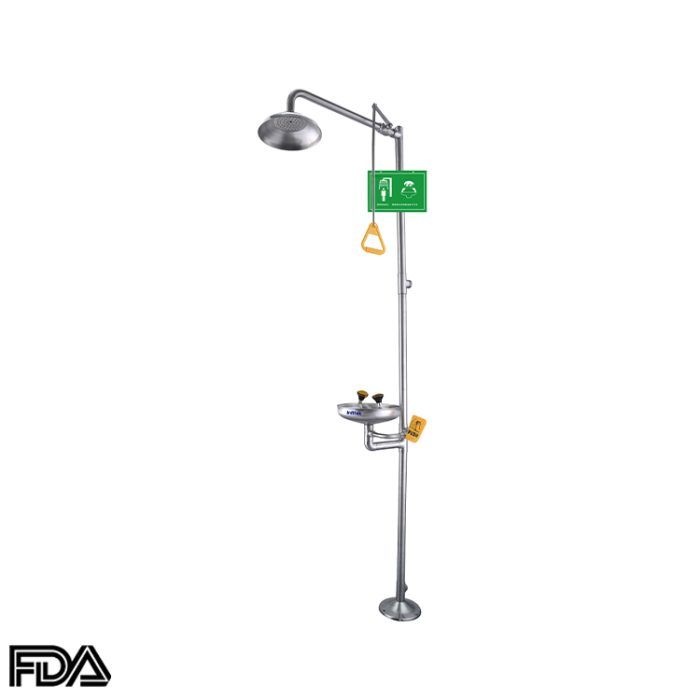 Estação combinada para lavagem de olhos/rosto e chuveiro, EEWS-310