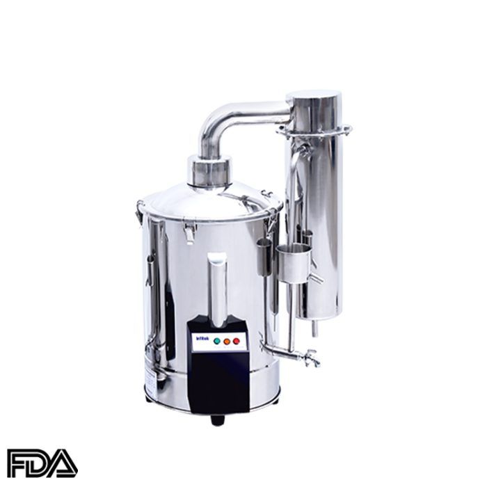 Destilador de água de aço inoxidável, tipo controle de água, WDST-20