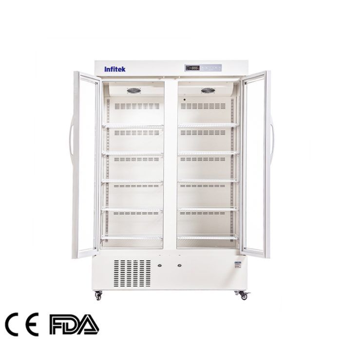 Refrigerador farmacêutico de porta dupla de 2-8 ℃, PR5-1000
