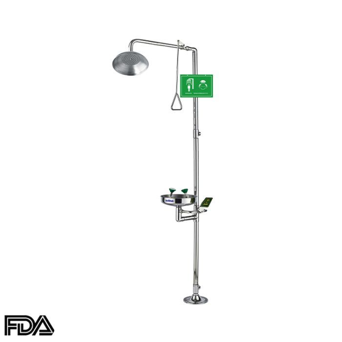 Estação combinada de lavagem ocular/facial e chuveiro, EEWS-305